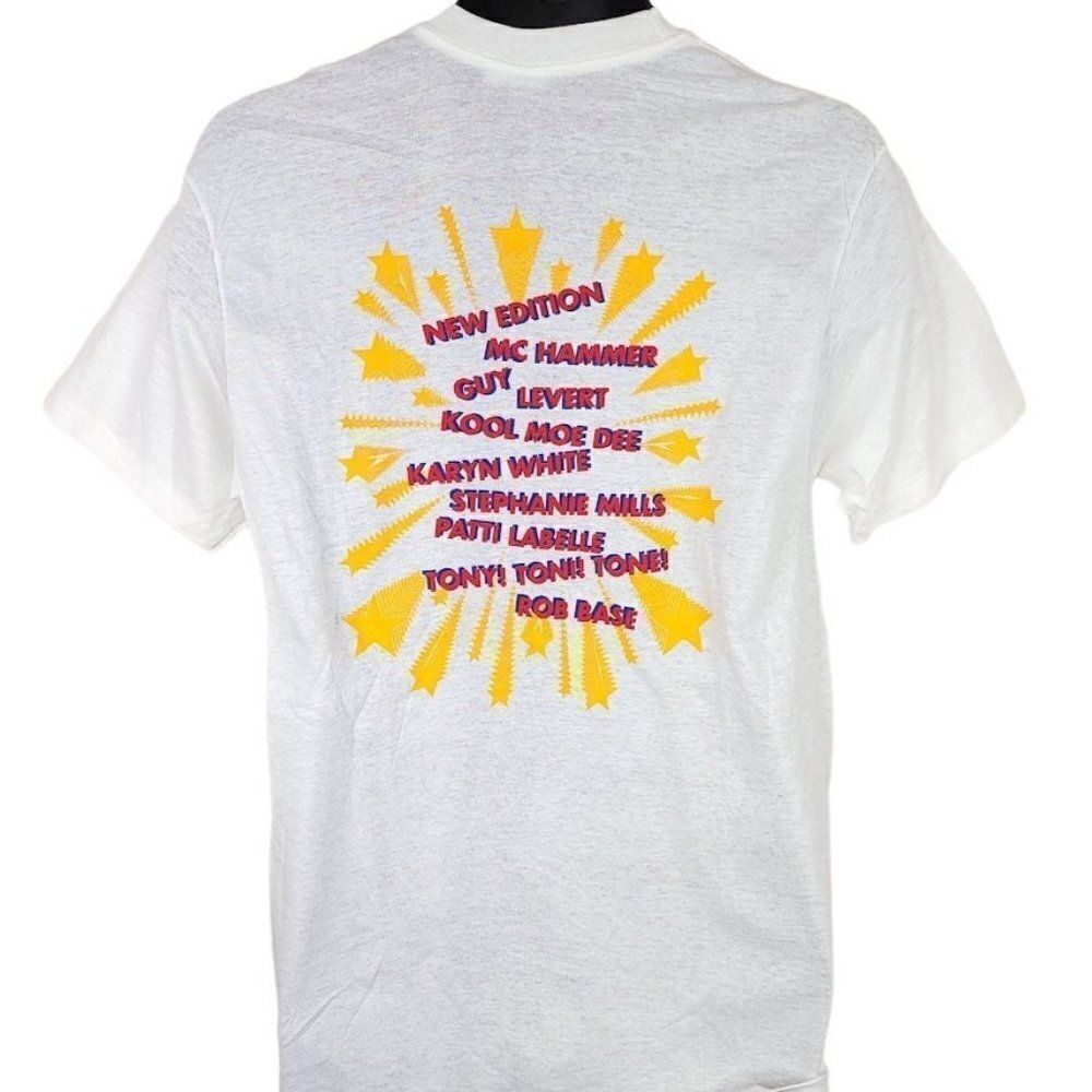 New Edition T Shirt Vintage 80s MC Hammer Rob Base Tony Toni Tone Made In USA Me